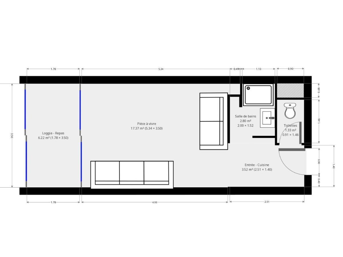 Studio 2-3 Pers Parking Clim Vue Port Et Mer La Grande Motte Exterior foto