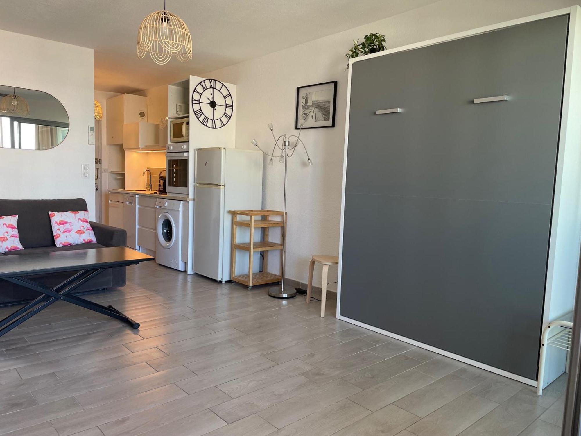 Studio 2-3 Pers Parking Clim Vue Port Et Mer La Grande Motte Exterior foto