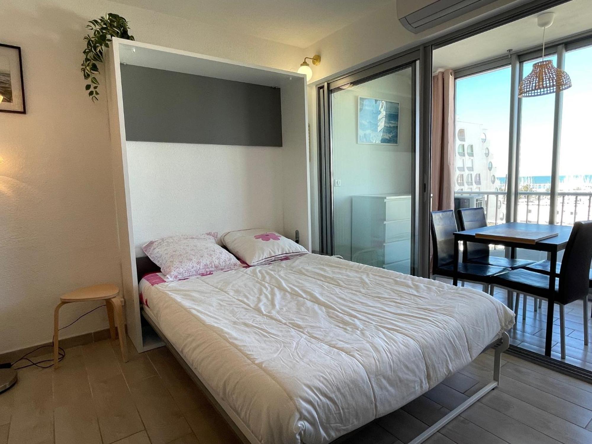 Studio 2-3 Pers Parking Clim Vue Port Et Mer La Grande Motte Exterior foto