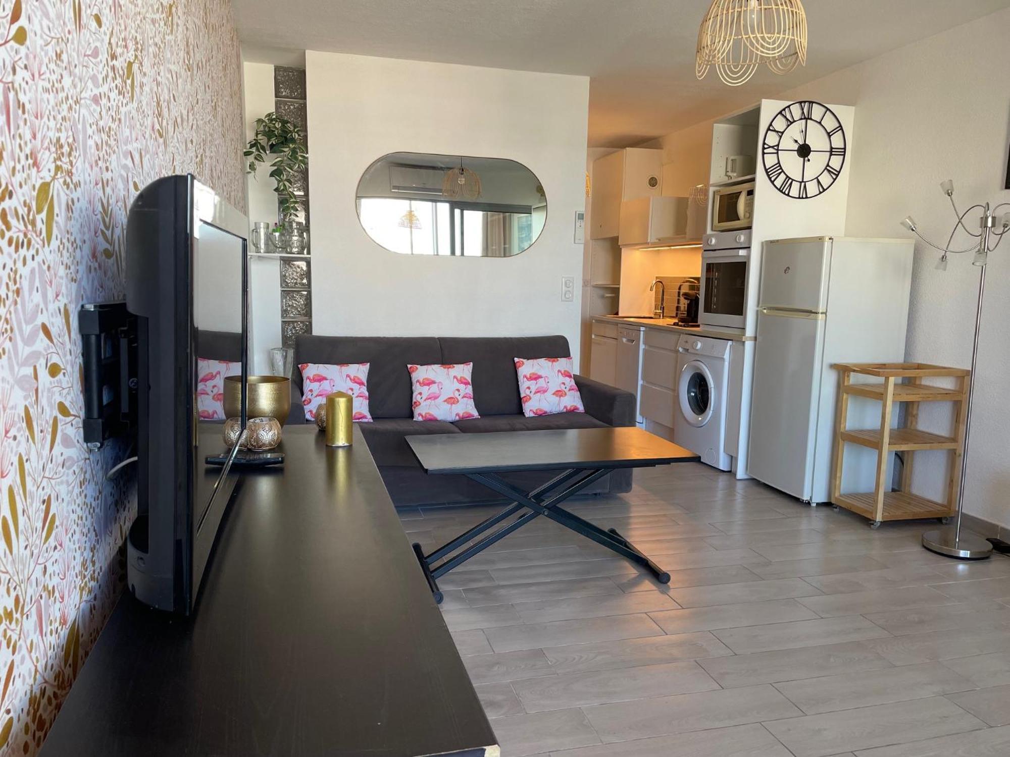 Studio 2-3 Pers Parking Clim Vue Port Et Mer La Grande Motte Exterior foto